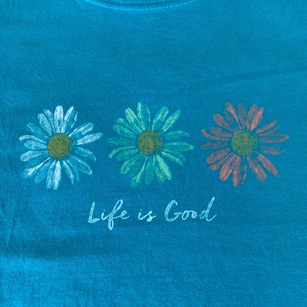 Life is Good Long Sleeve Crew Neck Crusher Tee Sz M - Picture 2 of 6
